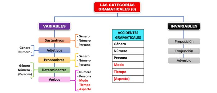 Las categorías gramaticales