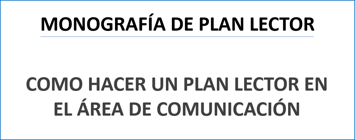 monografia de plan lector